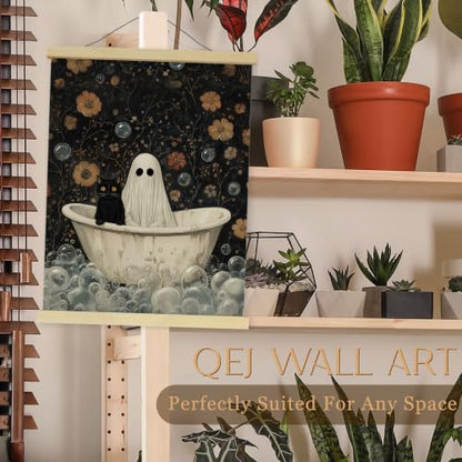 QEJ Halloween Ghosts Canvas Poster Hanger Frame 12x16 Inch - color: Ghost