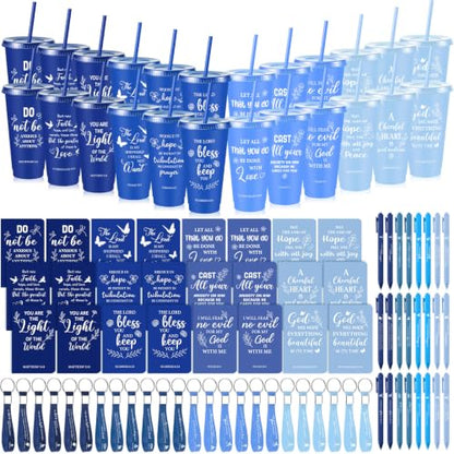 Hollowfly 24 Set/96 Pcs Christian Church Religious Gifts(Gradient Blue) - color: Gradient Blue