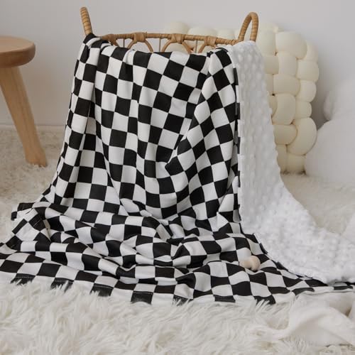 Fleece Baby Blankets for Girls & Boys, Infant Toddler Blanket - color: Cherkerd Black
