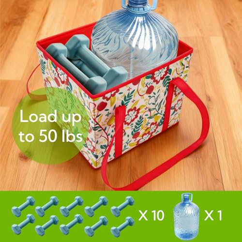 4 Pack Reusable Grocery Bags, Large Heavy-Duty Shopping Tote