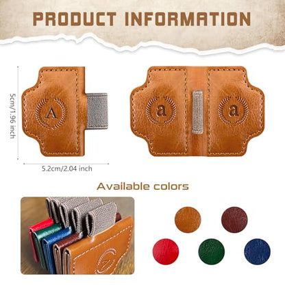 Leather Magnetic Bookmark with Pen Holder - 52 Letters Custom Initial A-Z Uppercase Lowercase Personalized Book Mark for Reading Gifts Book Lovers (Dark Brown-s) - color: 1pcs Dark Brown, size: s
