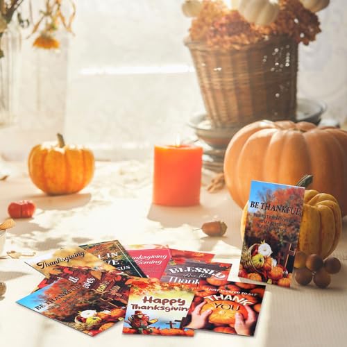 Marspark 240 Pcs Fall Thanksgiving Gospel Tracts Cards - style: Thanksgiving Day