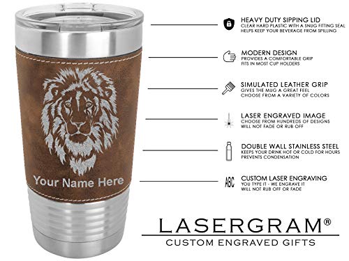 LaserGram Personalized 20oz Tumbler, Bible Verse John 14-6 (Rustic) - color: Rustic