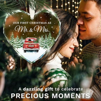 Wedding Gifts for Couples 2026, First Christmas Married Ornament 2026 - color: 1st Mr & Mrs 2