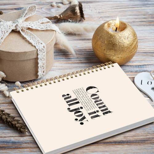 Christian Bible Notebook Journal,Count it All Joy，Christian Gifts for Women Men, Bible Journaling Notebook, Bible Study Supplies, Hardcover Spiral Notebook 5.5x8.3