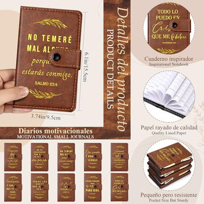 Spakon 20 Pcs Christian Prayer Journals with Pens, Spanish Leaves - style: Spanish Leaves