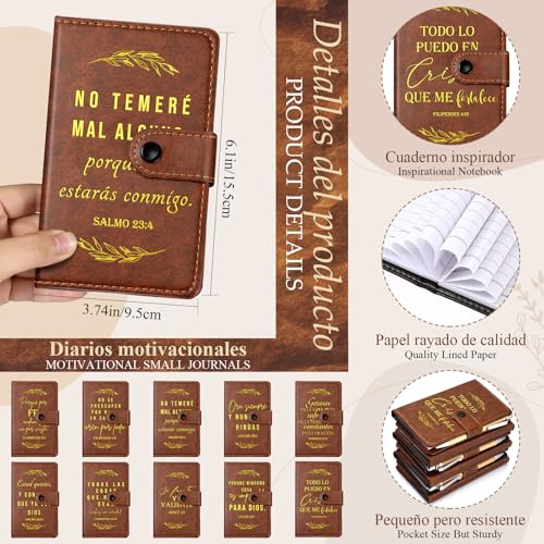 Spakon 20 Pcs Christian Prayer Journals with Pens, Spanish Leaves - style: Spanish Leaves