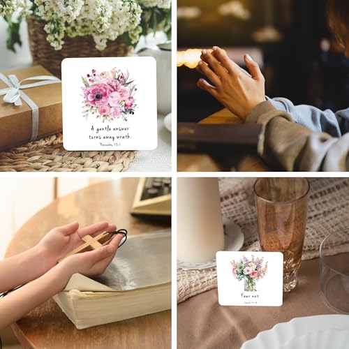 Floral Bible Verse Cards, 60 Mini Prayer Cards for Women - color: Floral