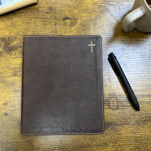 Personalized NIV Journaling Bible with Laser-Engraved Name, Brown