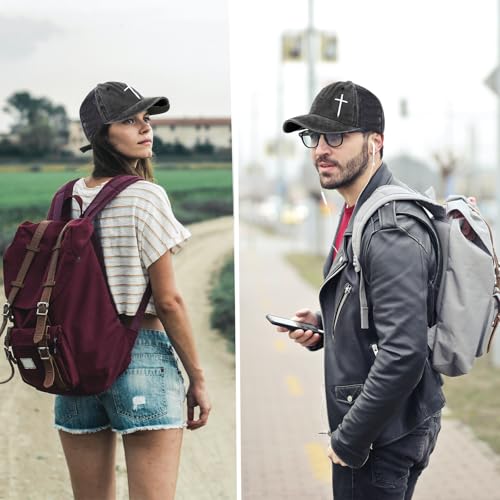 Black Baseball Cap Snapback hat for Men Flat Bill Hats for Men - color: Embroidered Cross