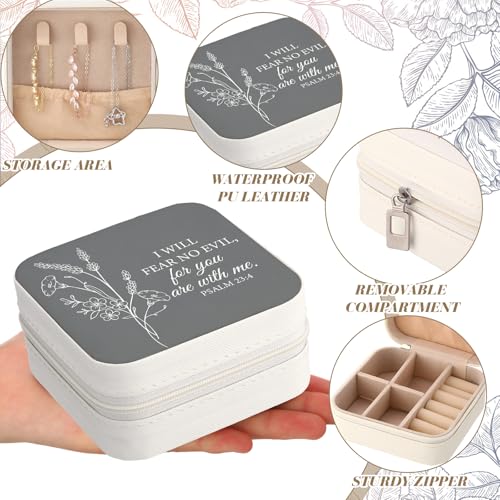 Tondiamo 10 Pcs Christian Gift for Women Religious Jewelry Case Travel Bulk - color: Boho Christian