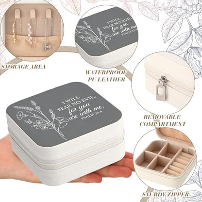 Tondiamo 10 Pcs Christian Gift for Women Religious Jewelry Case Travel Bulk - color: Boho Christian