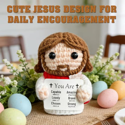 Positive Crochet Jesus Stocking Stuffers for Kids Teens Women Friend