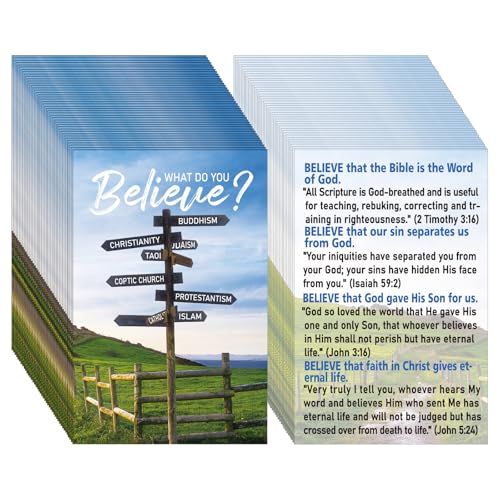 200 Pcs Gospel Tracts Salvation Cards,Believe - style: Believe