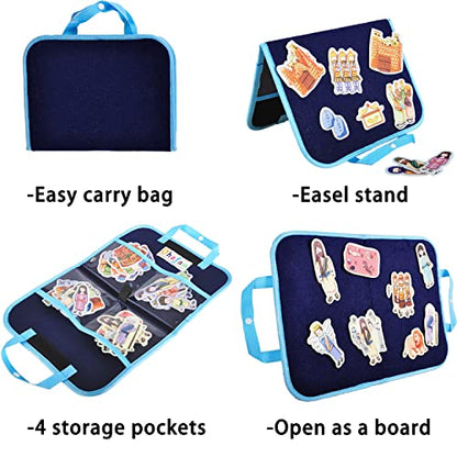 CHEFAN 8 Sets Felt Flannel Boards Stories Included Tower of Babel and Wheels On Bus
