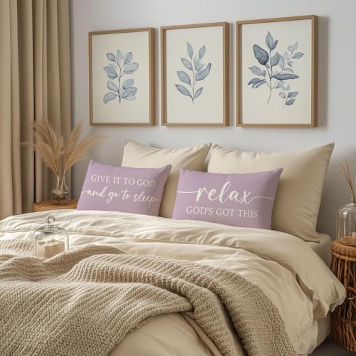 Dusty Lavender Purple Pillow Covers 12x20 Inch Set of 2 - color: Dusty Lavender
