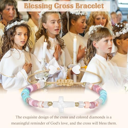 Bracelets for Girls Cross Soccer Bracelets Birthday Gifts for Girl - color: 2# 8th Birthday