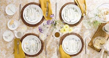 Lenox Wildflowers 4-Piece Tidbit Plates, Dessert Plate Set for 4 - style: Tidbit Plates, Set of 4