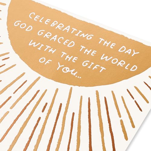 American Greetings Religious Birthday Card (His Light Shines on You) - color: His Light Shines on You