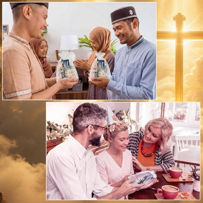 Jutom 18pcs/6 Sets Christian Gifts for Church Bulk 6 Christian Faith LED Flashlight Keychain 6 Bible Stylus Pens 6 Bookmarks for Men of God - style: Fathers of Faith