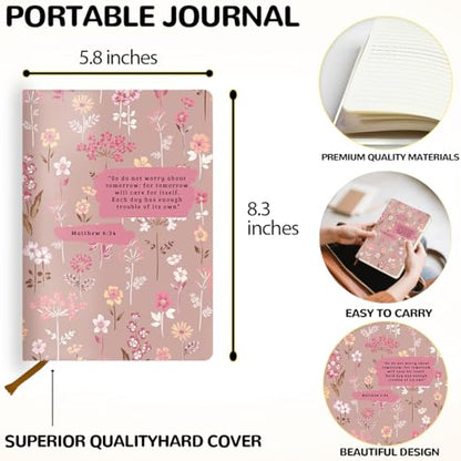 Christian Leather Lined Journal 200 Pages A5 Ruled Notebooks - color: Multi 1563