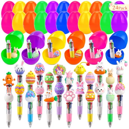 24 Pack Easter Eggs Bulk with Multicolor Pen in One fits Adults - color: Multicolor