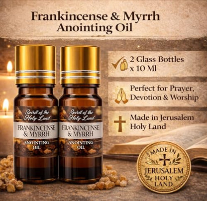 Biblical Frankincense & Myrrh Anointing Oil Blend from Jerusalem 2 x 10 ml