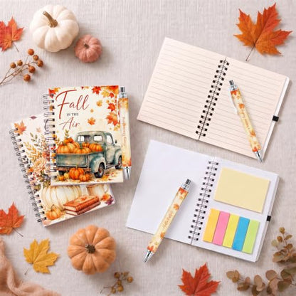 Fall Notebooks with Pens Bulk, 24 Sets, 5.5 x 4.7 In, Harvest - color: Watercolor Autumn
