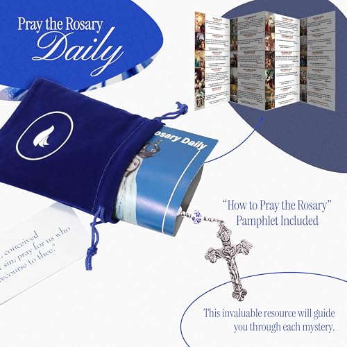 Handmade Catholic Rosary Beads - color: white