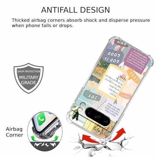 Christian Quotes Bible Motivational Words Collage Pattern,Soft TPU Bumper Phone Case for Google Pixel 8 Pro - size: Google Pixel 8 Pro