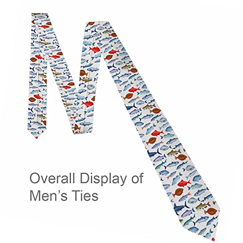Men's Ties Novelty Tie Necktie for Men Teen Boys Multicolor Tie Party Holiday Thanksgiving Christmas - color: Fish Set