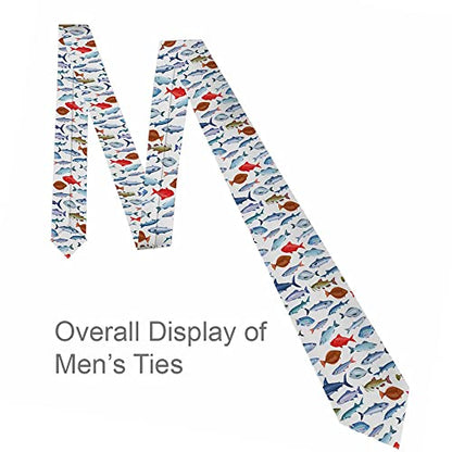 Men's Ties Novelty Tie Necktie for Men Teen Boys Multicolor Tie Party Holiday Thanksgiving Christmas - color: Fish Set