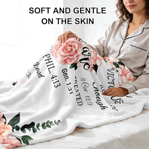 kituzol Christian Gifts for Women, Religious Gifts, Catholic Gifts, Inspirational Gifts, God Christmas Spiritual Gifts Blanket 50"X 60" - color: White-christian