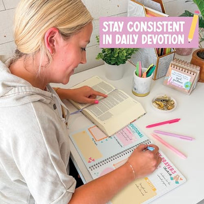 Guided Prayer Journal for Woman - Daily Prayer Journal Notebook - color: Kraft Colorful