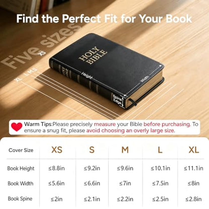 Adjustable Bible Cover with 75 Bible Tabs - Bible Cover Case for Women - color: Pink, size: M