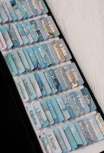 UPAFEXXI-Bible Tabs for Women and Men, 3D Gold Foil Embossed Lettering - color: Blue2