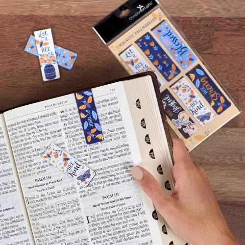Christian Art Gifts Magnetic Scripture Bookmark Set with Bible Verses - color: Bee Kind