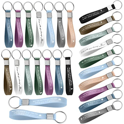 100 Pcs Christian Keychain Gift Bulk Religious Keyring - color: Fresh Color