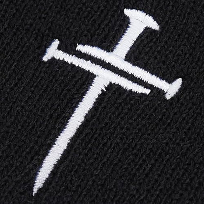 Christian Jesus Cross Beanie - Faith Winter Beanie Hats for Men Women - Religious Gifts for Christmas & New Years - color: Three Nails Cross