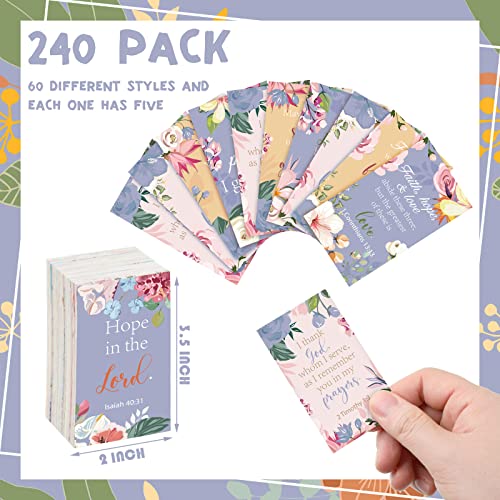 Yaomiao 240 Pcs Scripture Cards with Bible Verses for Women, Bible