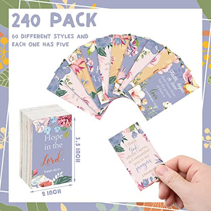 Yaomiao 240 Pcs Scripture Cards with Bible Verses for Women, Bible