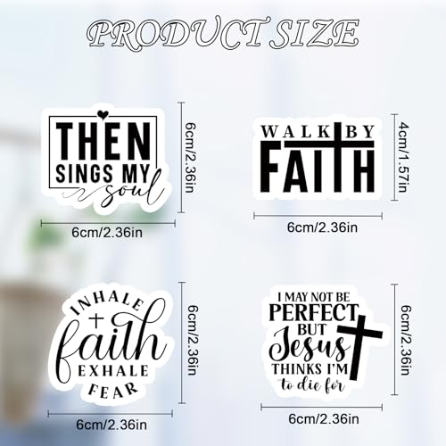 100 Pcs Christian Bible Verse Scripture Stickers for Women - style: Christian Bible Verse