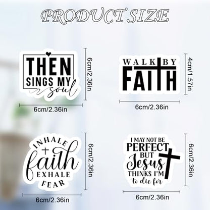 100 Pcs Christian Bible Verse Scripture Stickers for Women - style: Christian Bible Verse
