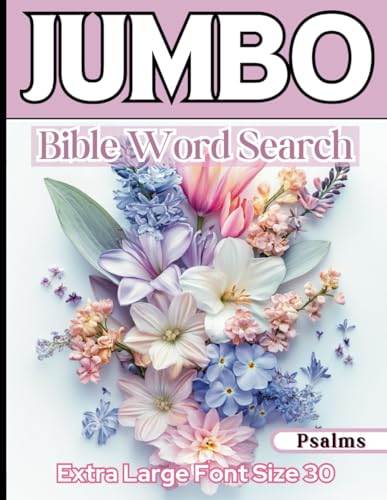 Bible Word Search Jumbo Print: Favorite Psalms Word Find Puzzles Extra Large Print 30 Font