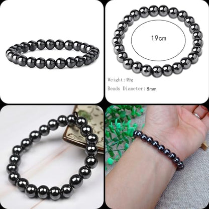 4 Pcs Leather Cuff Bracelets for Men with Spiked Cross Studded Stars Charms - color: Black-Stars Studs