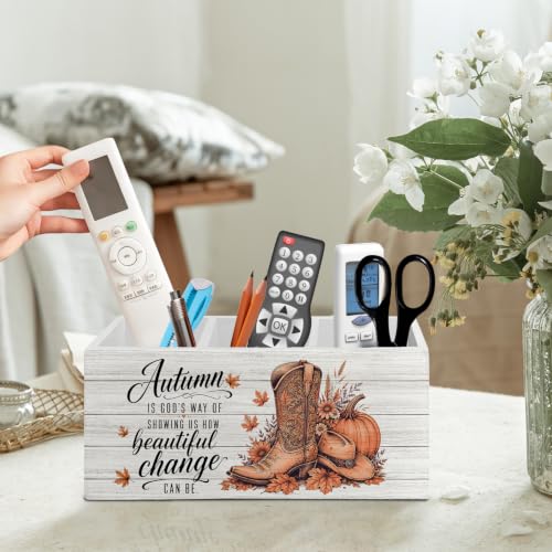 Christian Fall Western Pen Pencil Holder Organizer for Desk - color: Fall 01