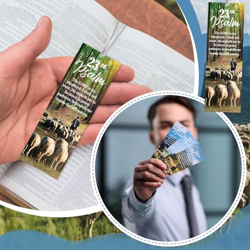 Dispowreath 60 Pcs 23rd Psalm Bookmarks Shepherd's Staff Religious Gift - style: Shepherd's Staff
