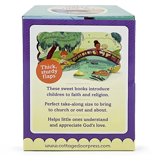 Little Sunbeams Religious Lift-A-Flap 4-Book Set for Babies and Toddlers, Ages 1-5