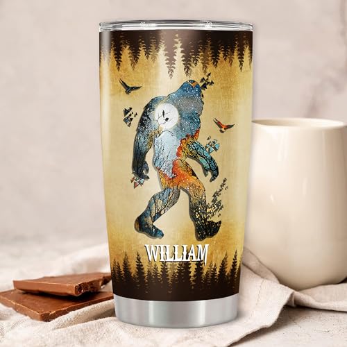 Dorris Personalized Bigfoot Tumbler Custom Name Stainless Steel Insulated Cups with Lid 20oz 30oz Travel Coffee Mug Gift for Birthday Men Women - color: Bigfoot