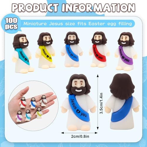 YuDanae 100pcs Little Jesus Figures,Mini Jesus Loves You Figures - color: Multicolor2, size: 100PCS
